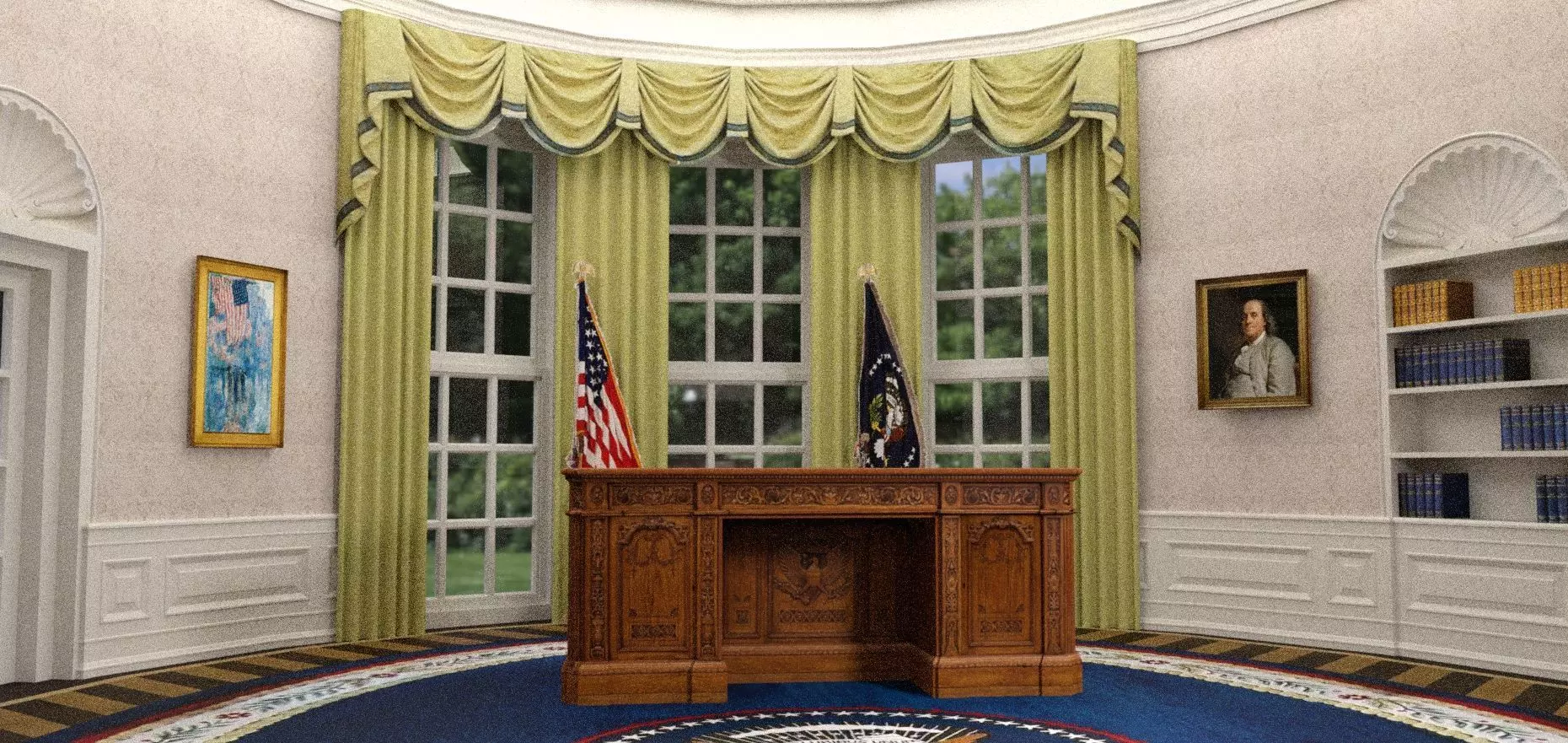 Oval Office 3D model_0