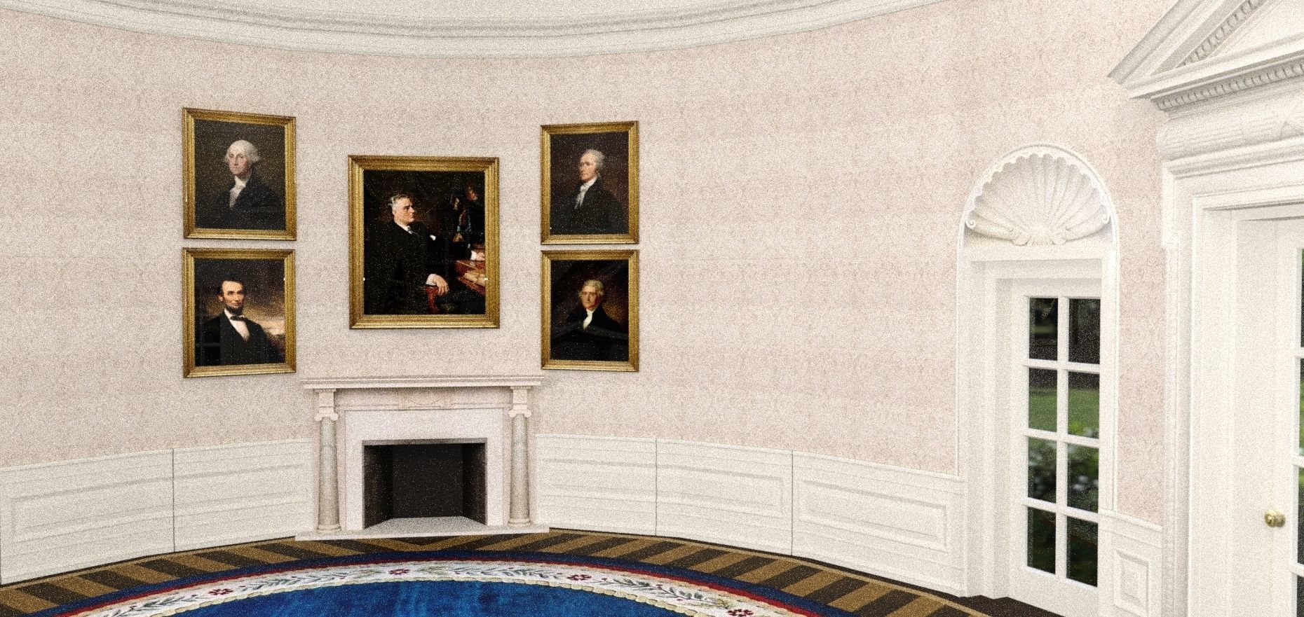 Oval Office 3D model_1