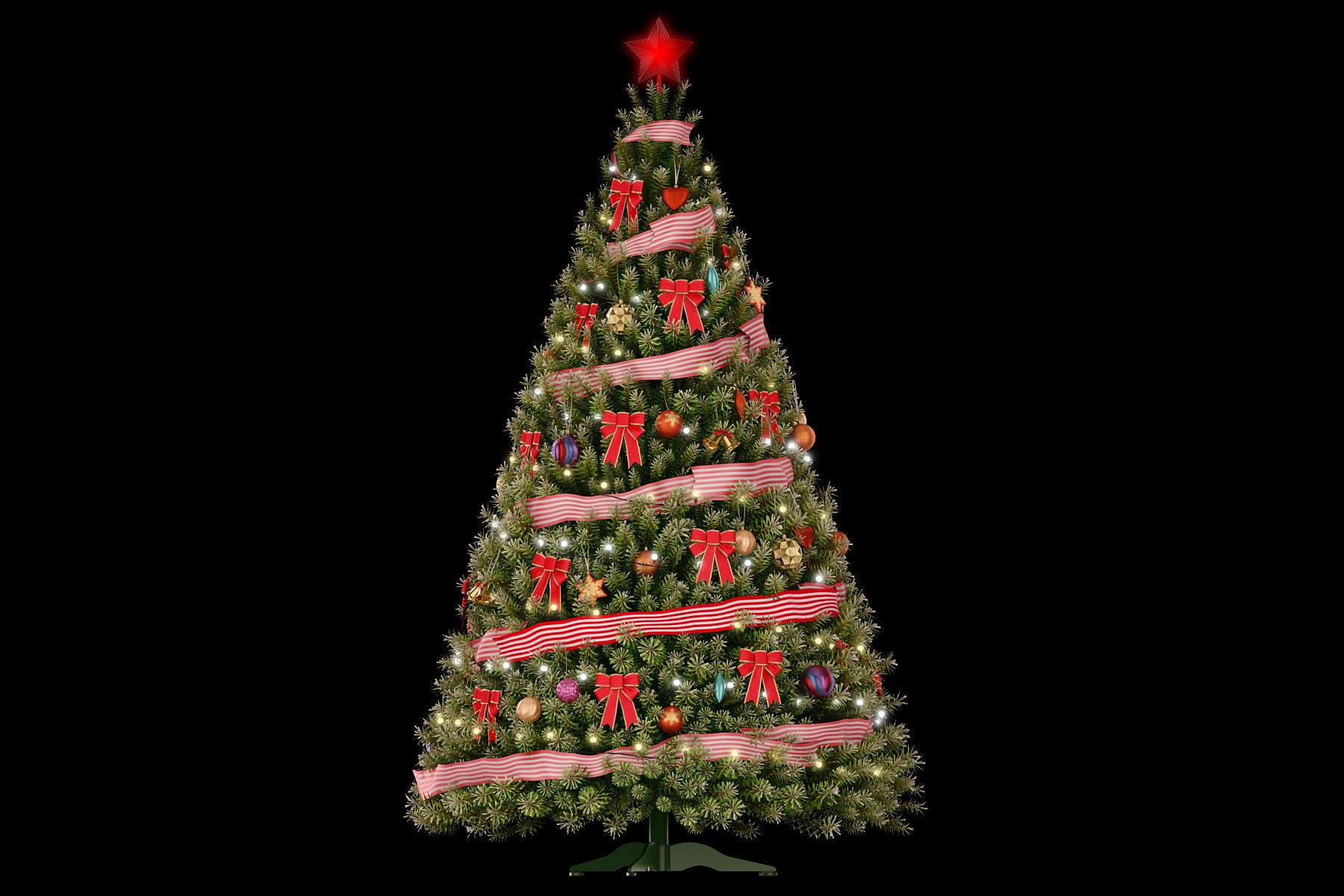 Christmas green tree 1 3D model_11