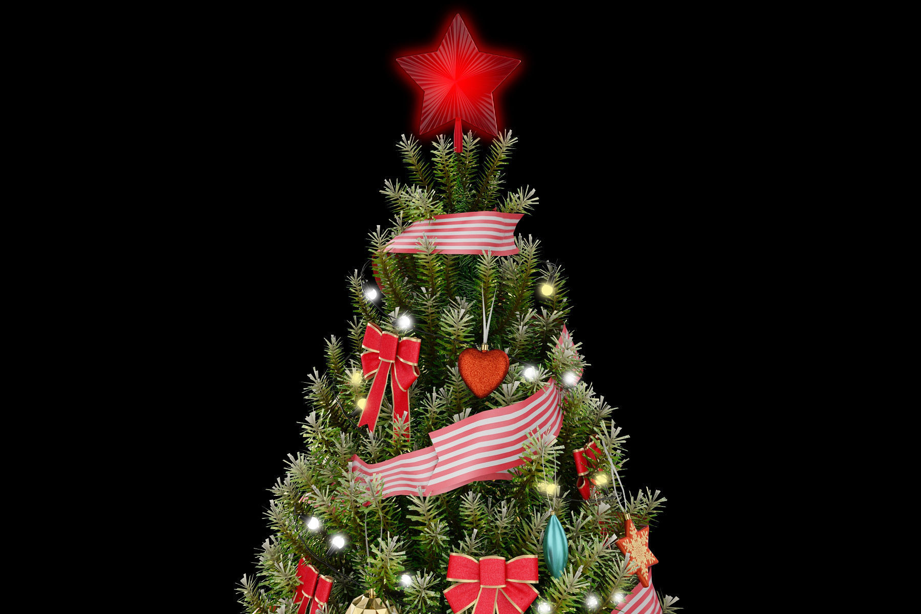 Christmas green tree 1 3D model_9