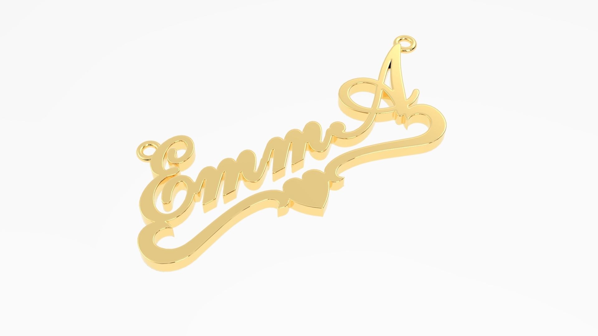 Emma pendant 3D print model_4