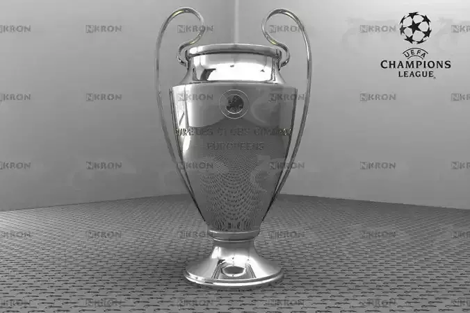 Champions League Cup - COUPE DES CLUBS CHAMPIONS EUROPEENS Low-poly 3D model