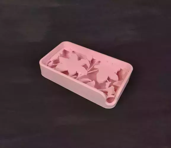 Soap Holder Dish Floral Style - 2 Models 3D print model