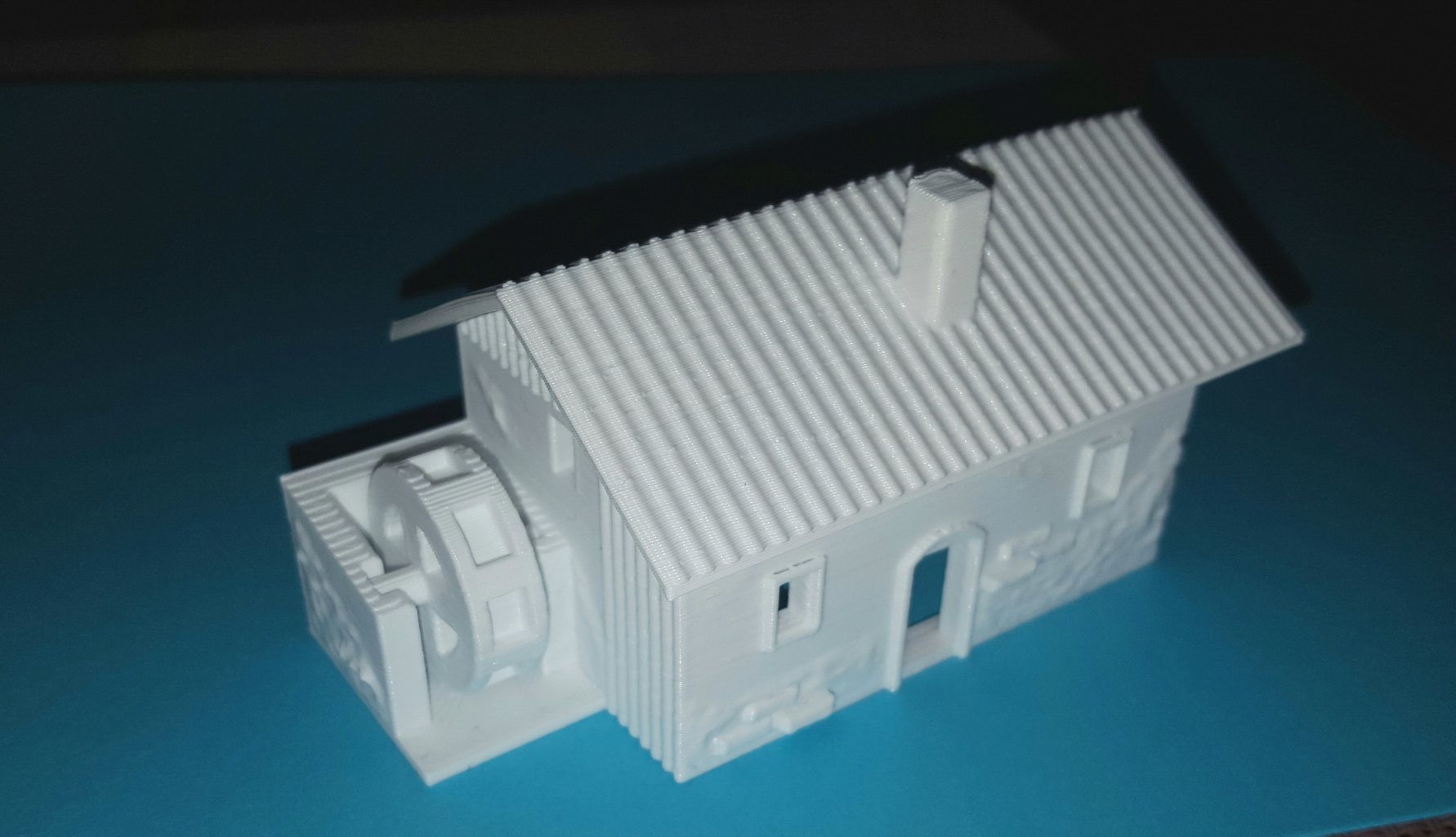 Water Mill - Old water mill house - 3D Printable 3D print model_4