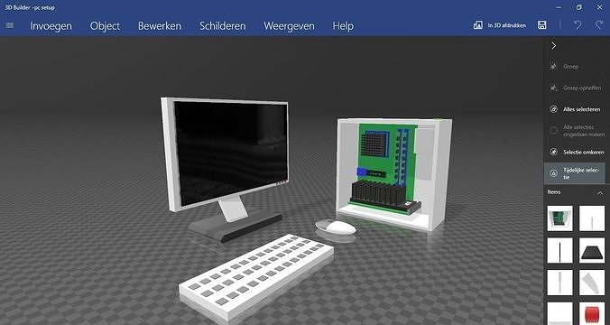 pc setup 3D model