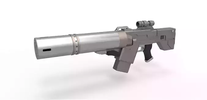 Prison Guard Rifle from the movie Judge Dredd 1995 3D model