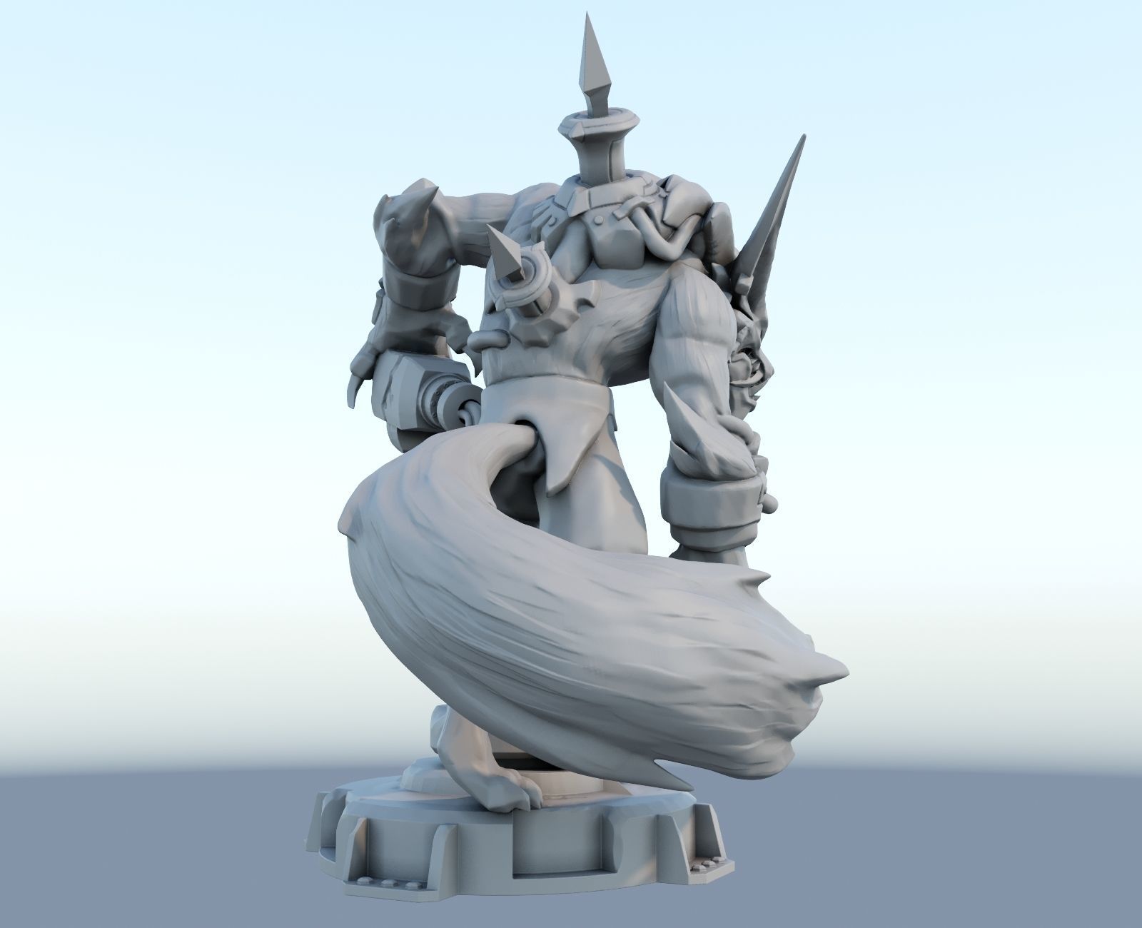 warwick League of Legends 3D print model 3D print model_6