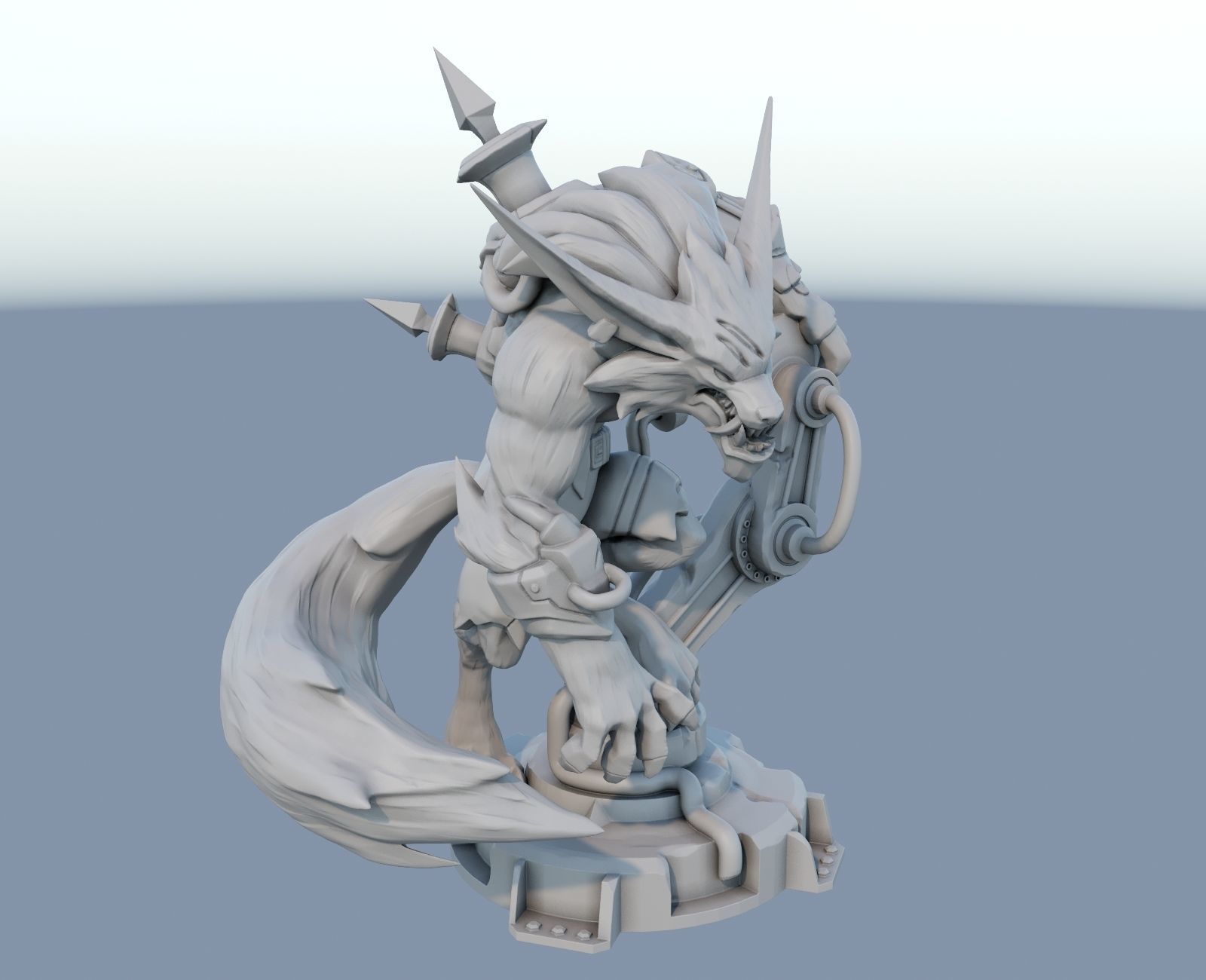 warwick League of Legends 3D print model 3D print model_8