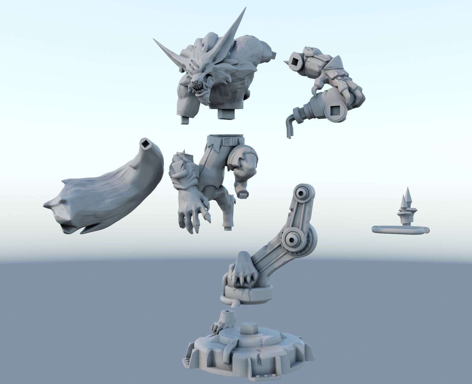 warwick League of Legends 3D print model 3D print model_3