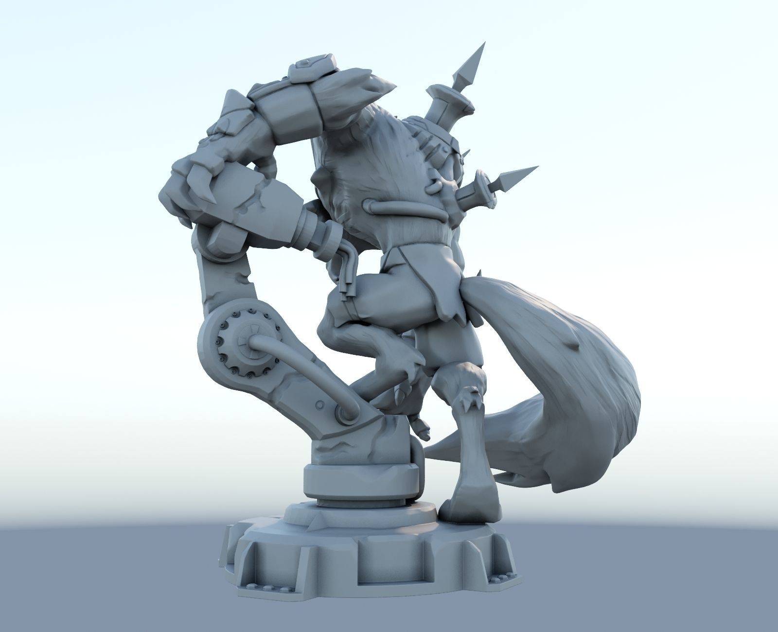 warwick League of Legends 3D print model 3D print model_5