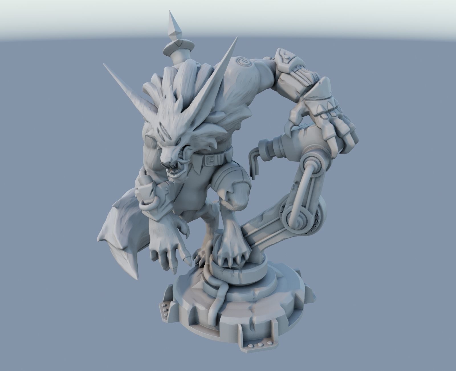 warwick League of Legends 3D print model 3D print model_9