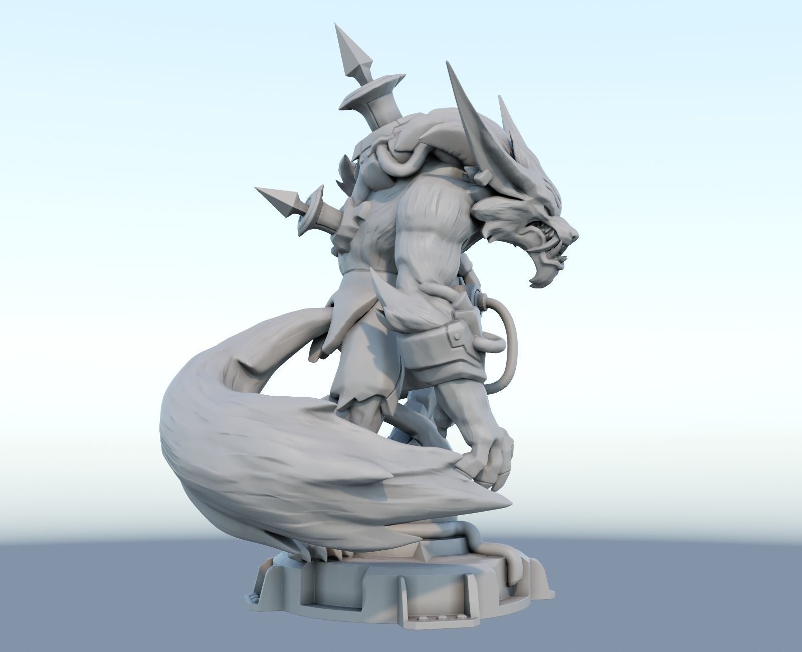 warwick League of Legends 3D print model 3D print model_7