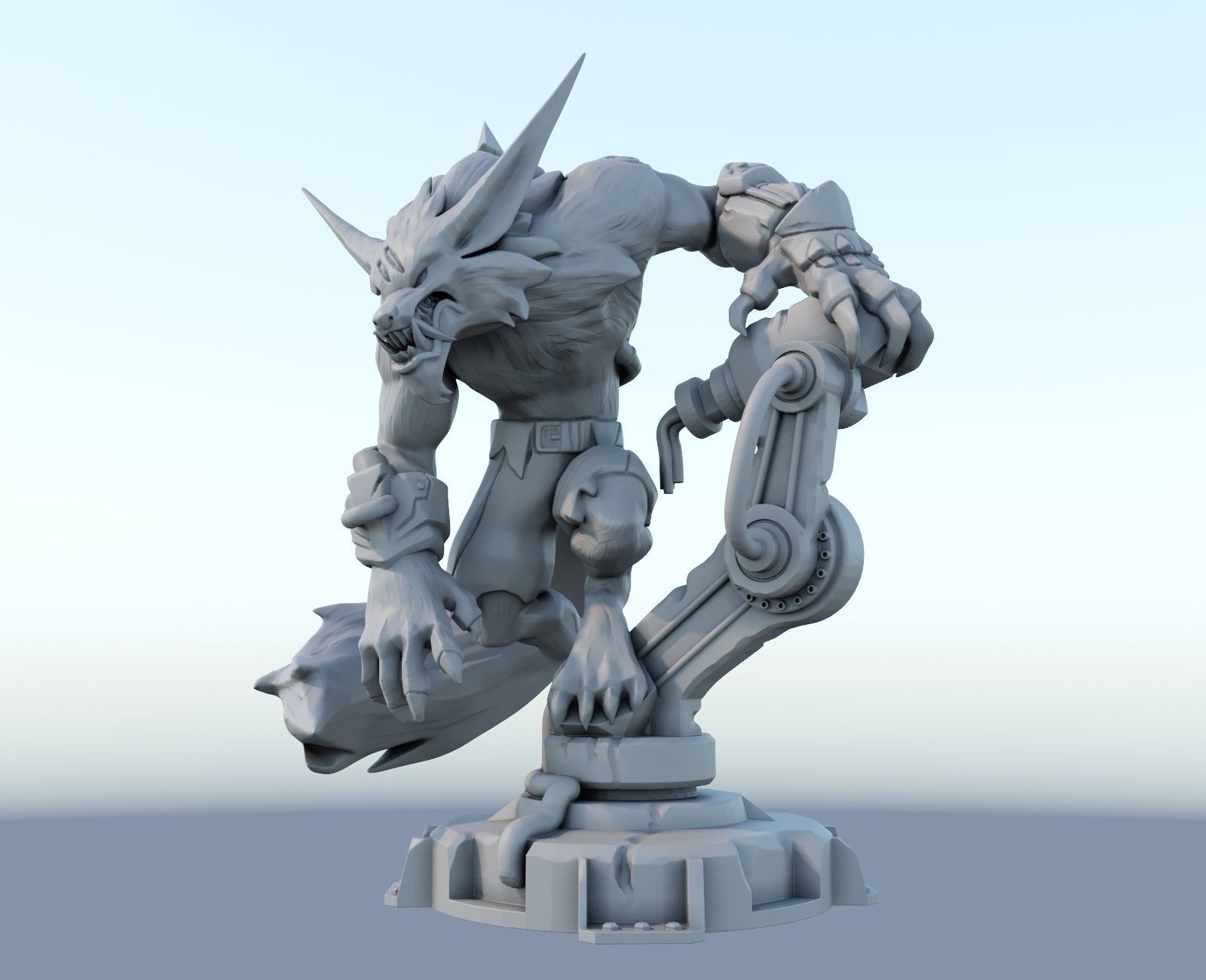warwick League of Legends 3D print model 3D print model_2