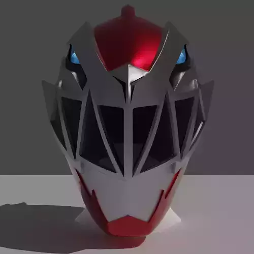Power Rangers Inspired Dino Fury Red Ranger Helmet 3D print model