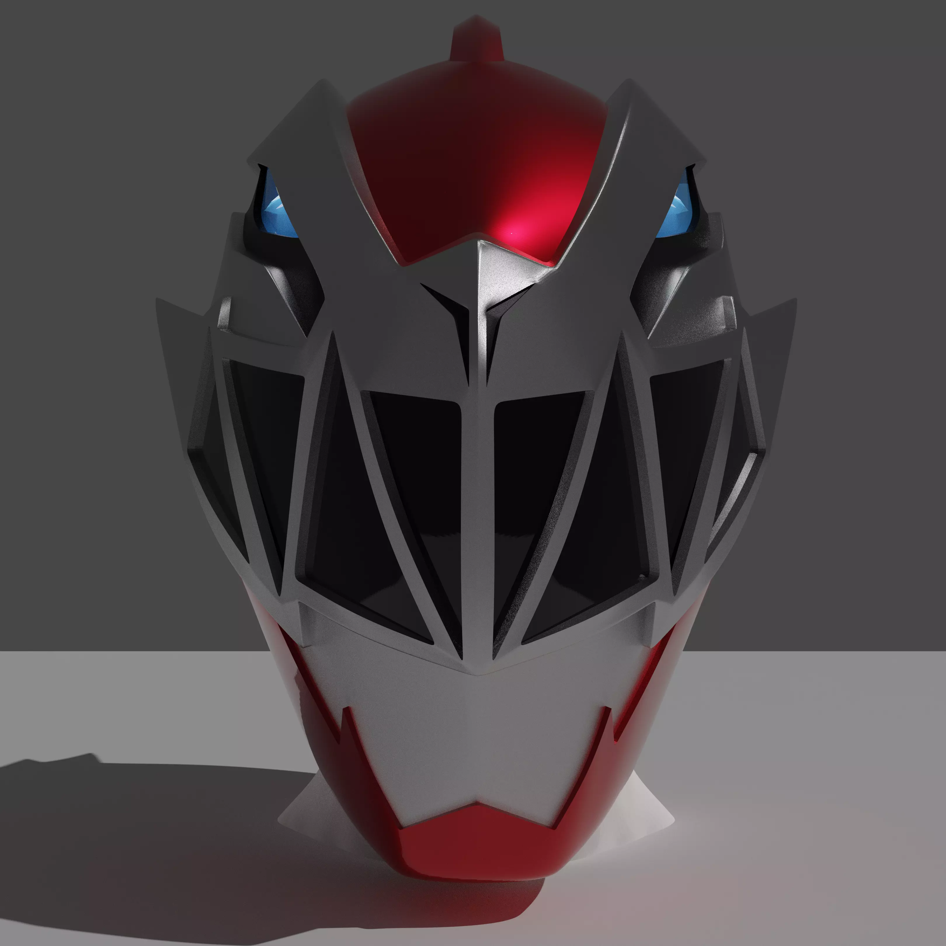 Power Rangers Inspired Dino Fury Red Ranger Helmet 3D print model_0