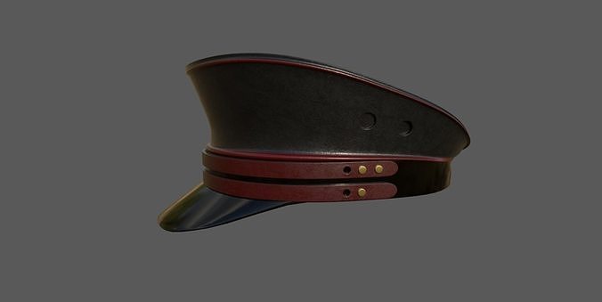 Police Hat Cap Low-poly 3D model Low-poly 3D model