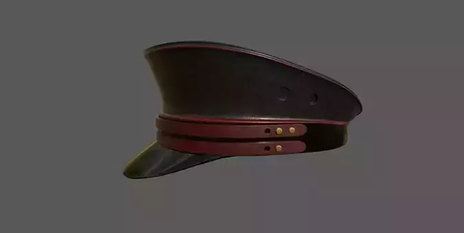 Police Hat Cap Low-poly 3D model