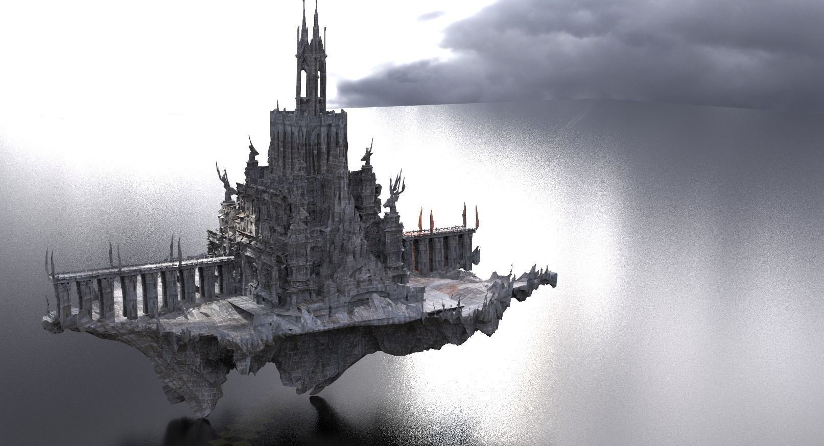 Dark lord floating city 1 3D model_1