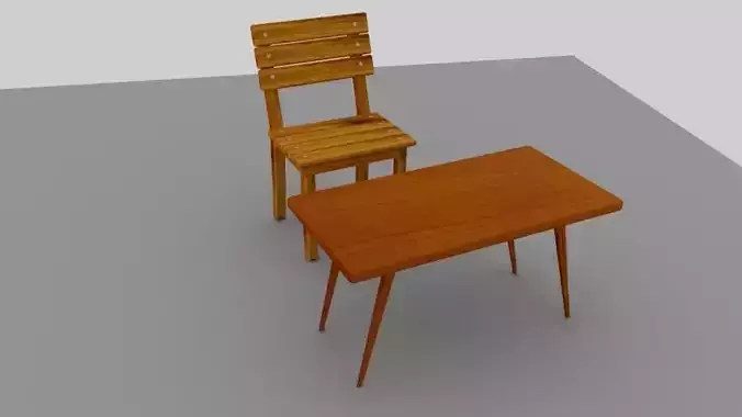 chair and table 