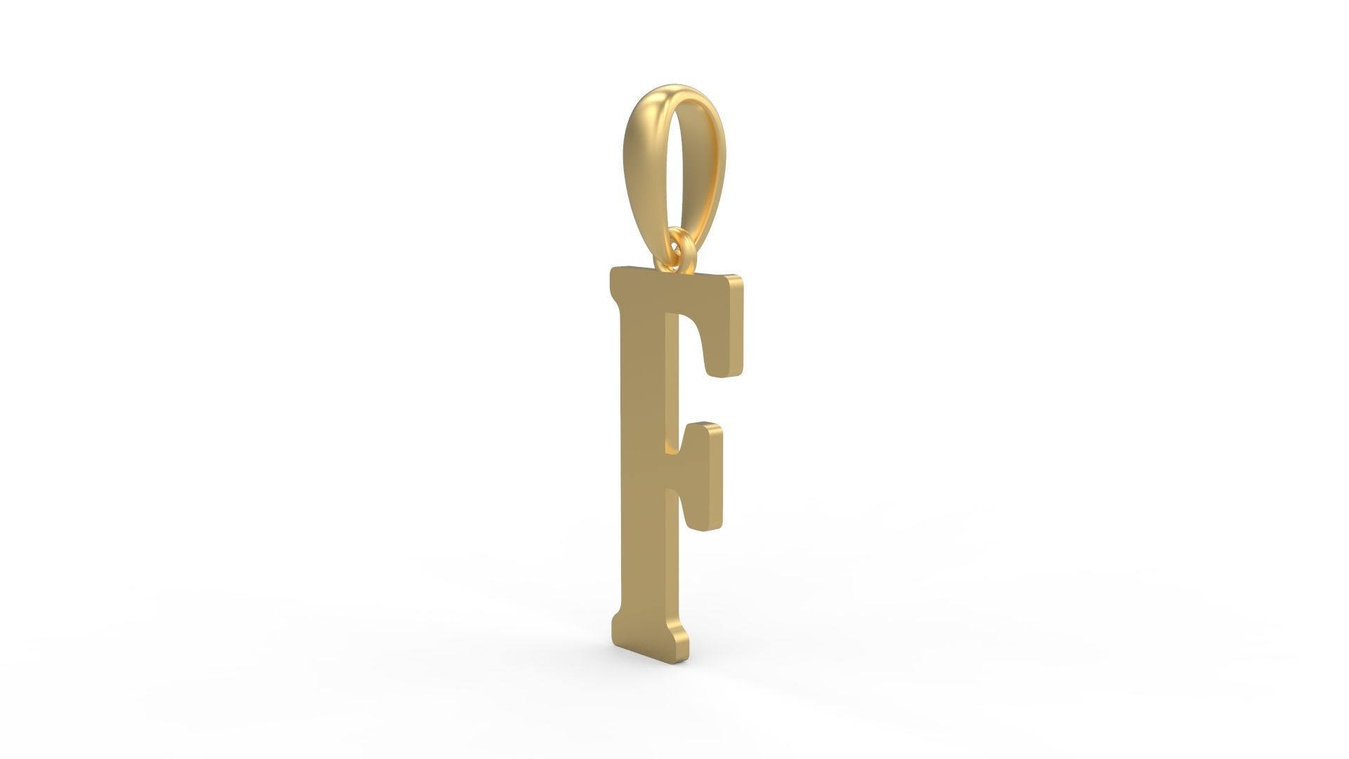 Initial Letters Pendant Gloucester F 3D print model_1