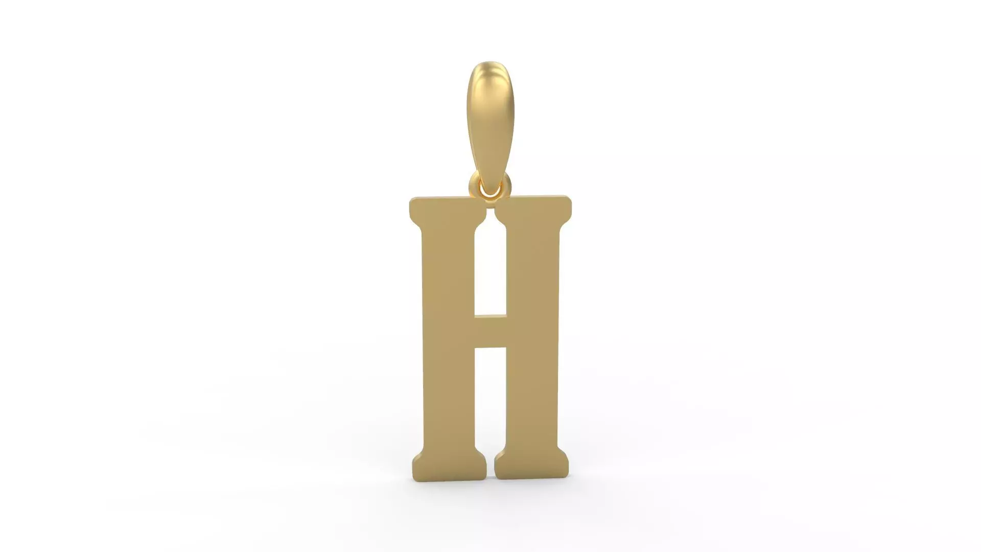 Initial Letters Pendant Gloucester H 3D print model_0