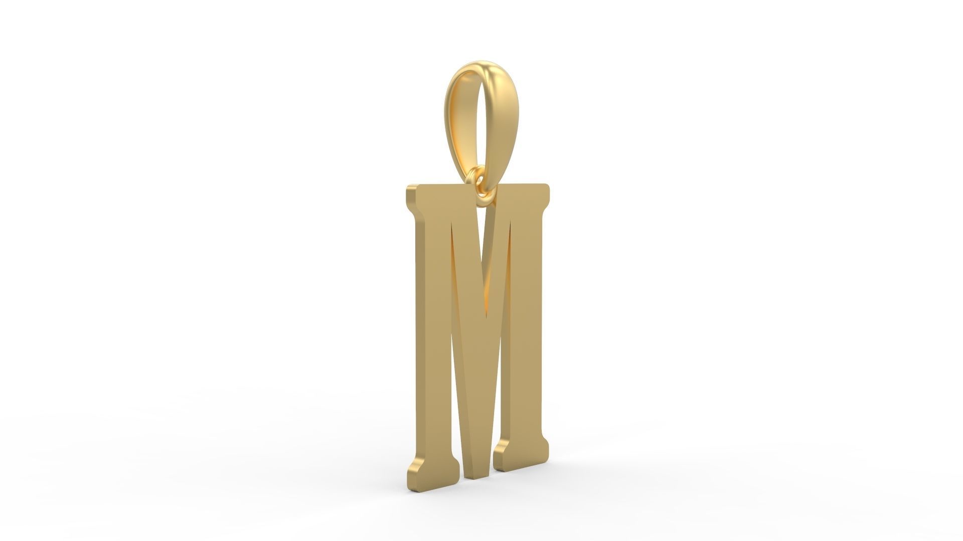 Initial Letters Pendant Gloucester M 3D print model_3