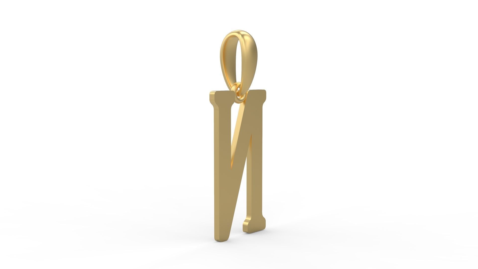 Initial Letters Pendant Gloucester N 3D print model_3