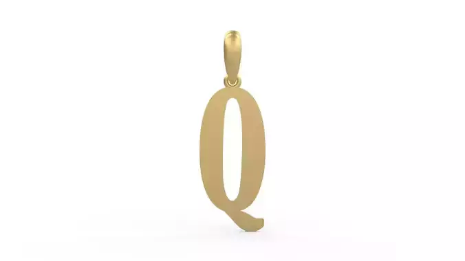 Initial Letters Pendant Gloucester Q 3D print model