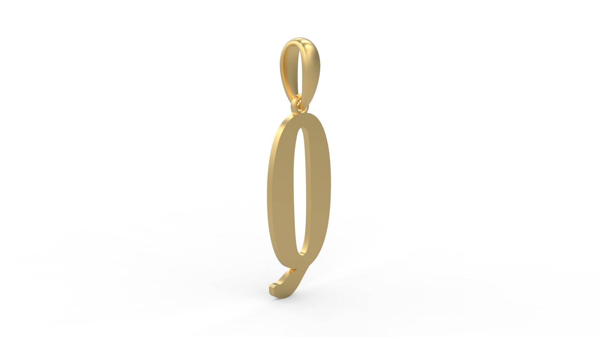 Initial Letters Pendant Gloucester Q 3D print model_3