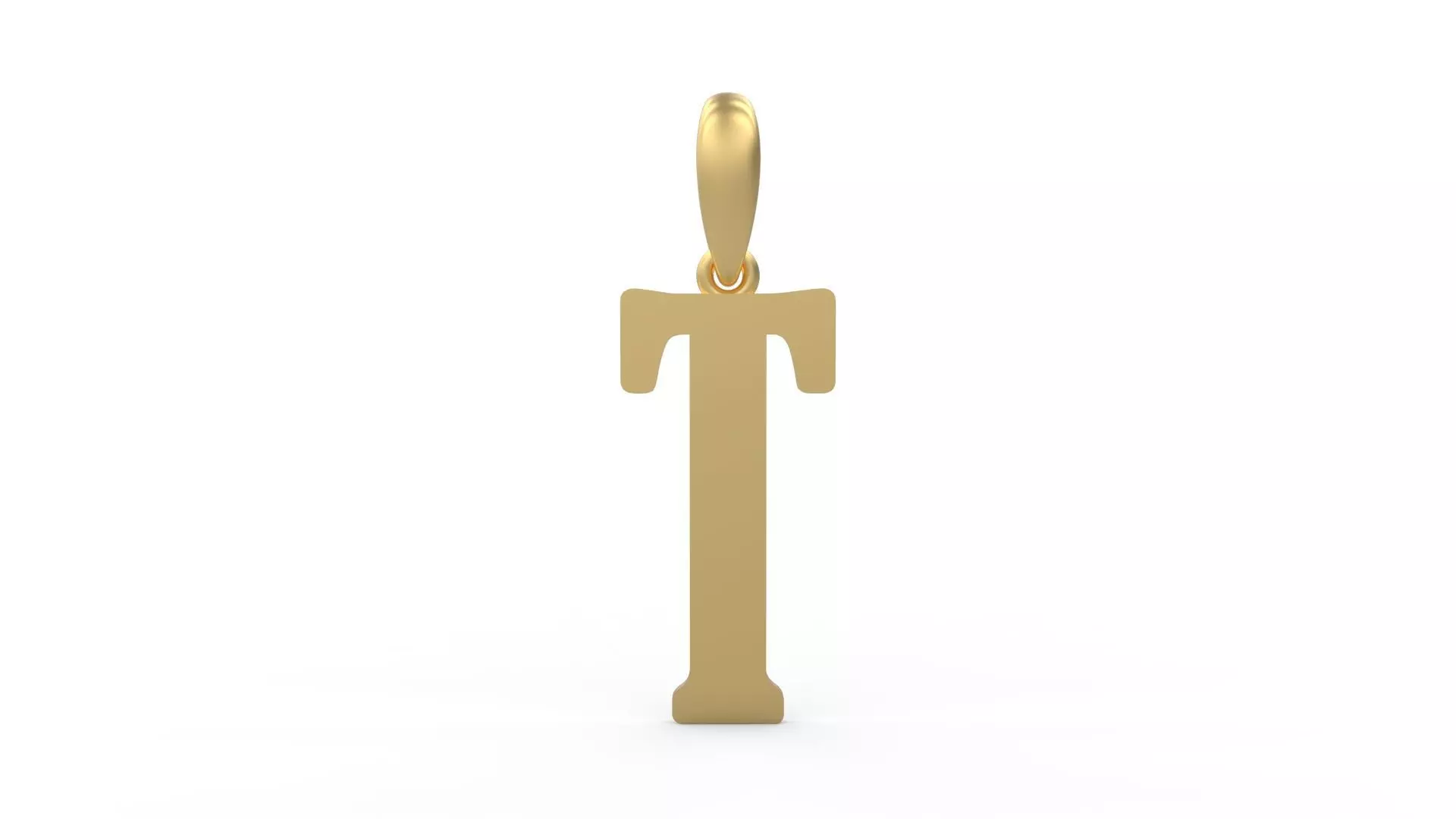 Initial Letters Pendant Gloucester T 3D print model_0