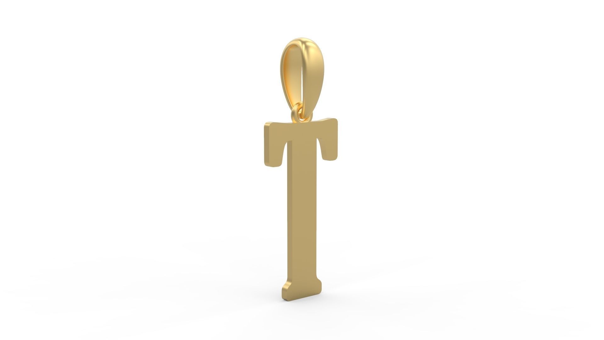 Initial Letters Pendant Gloucester T 3D print model_3