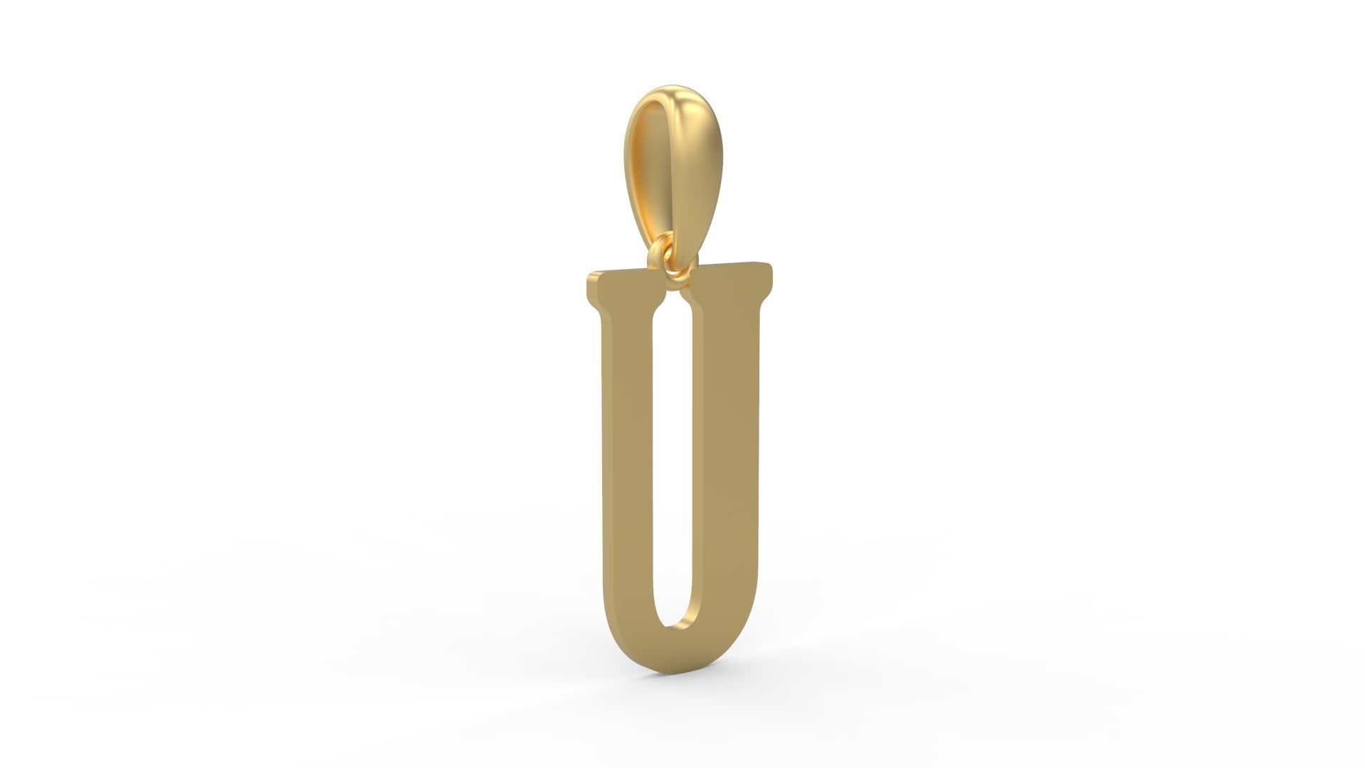Initial Letters Pendant Gloucester U 3D print model_3