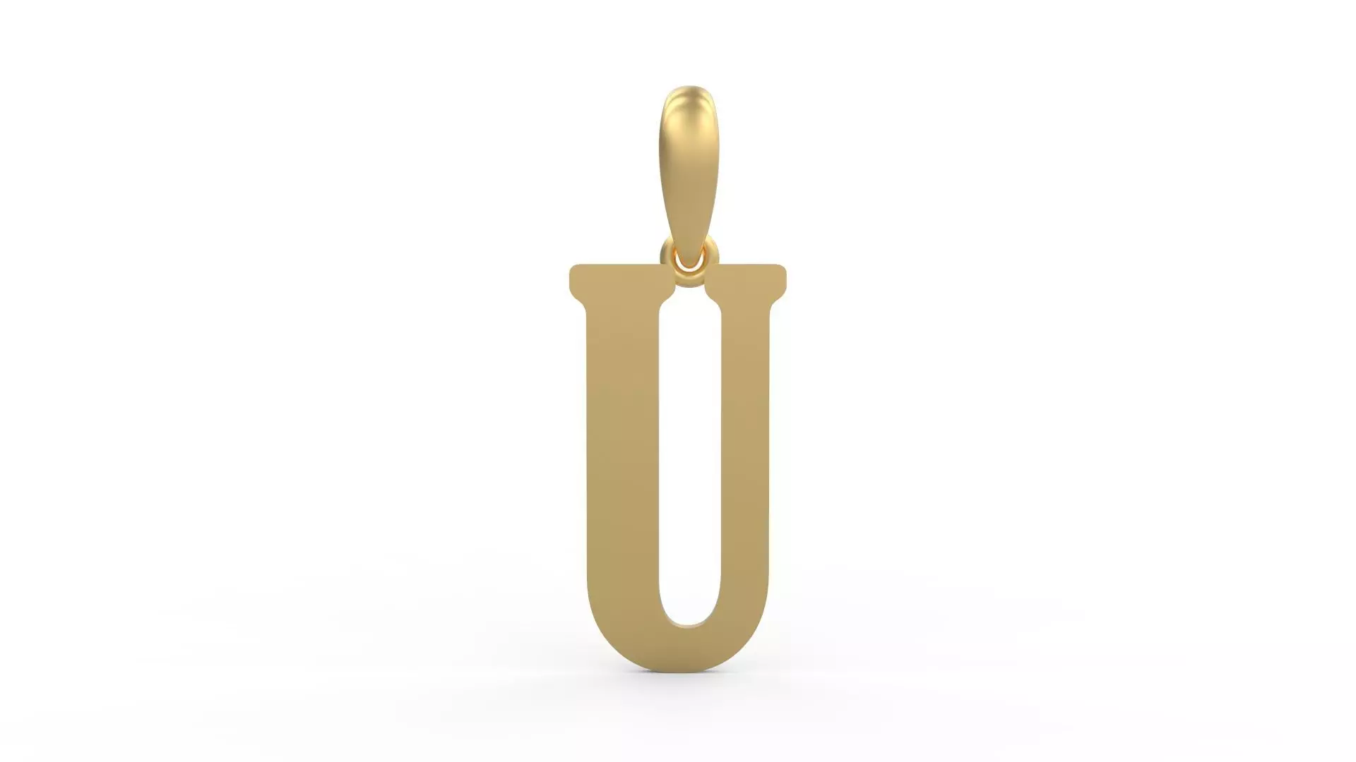 Initial Letters Pendant Gloucester U 3D print model_0