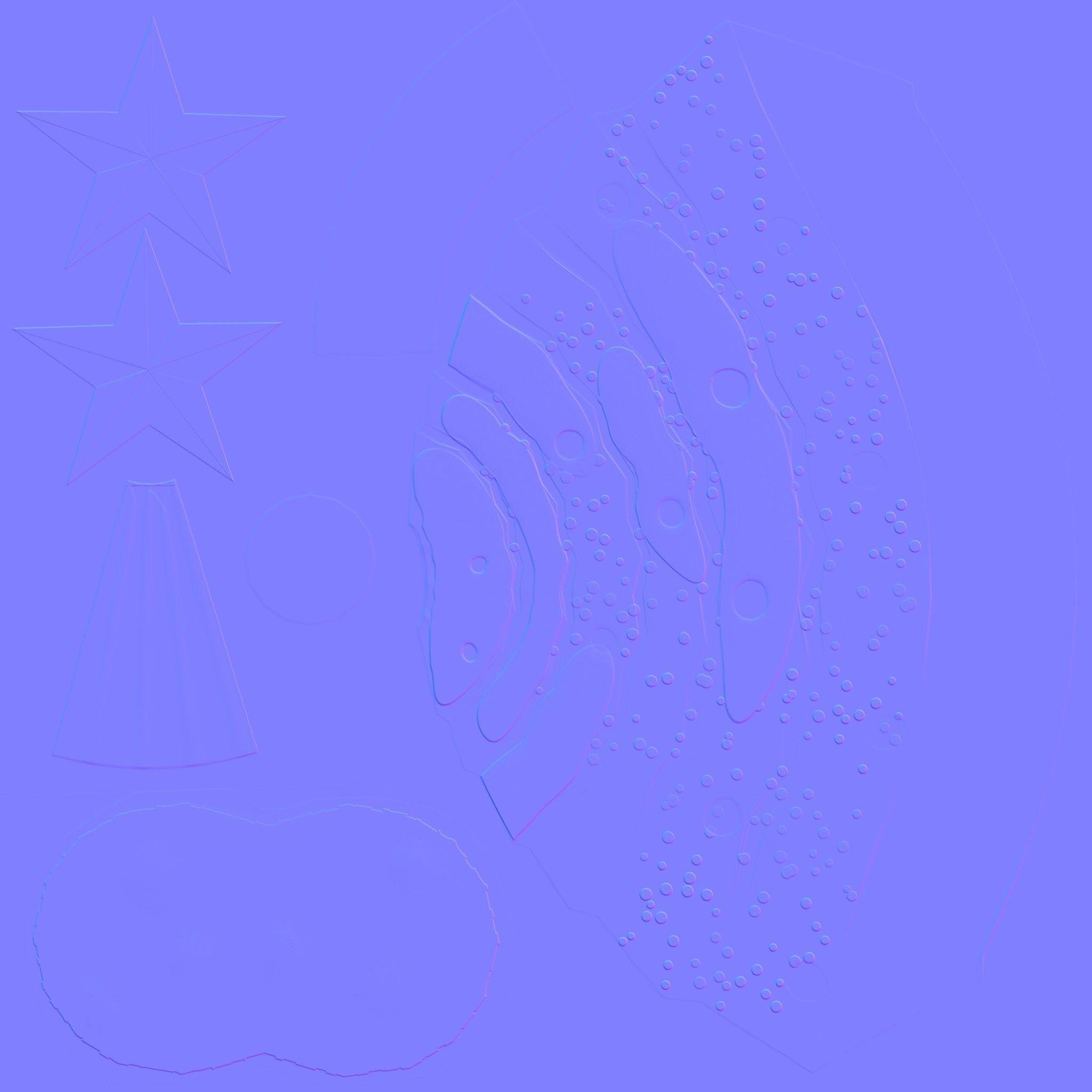 Stylized Xmas Tree V1 Low-poly 3D model_7