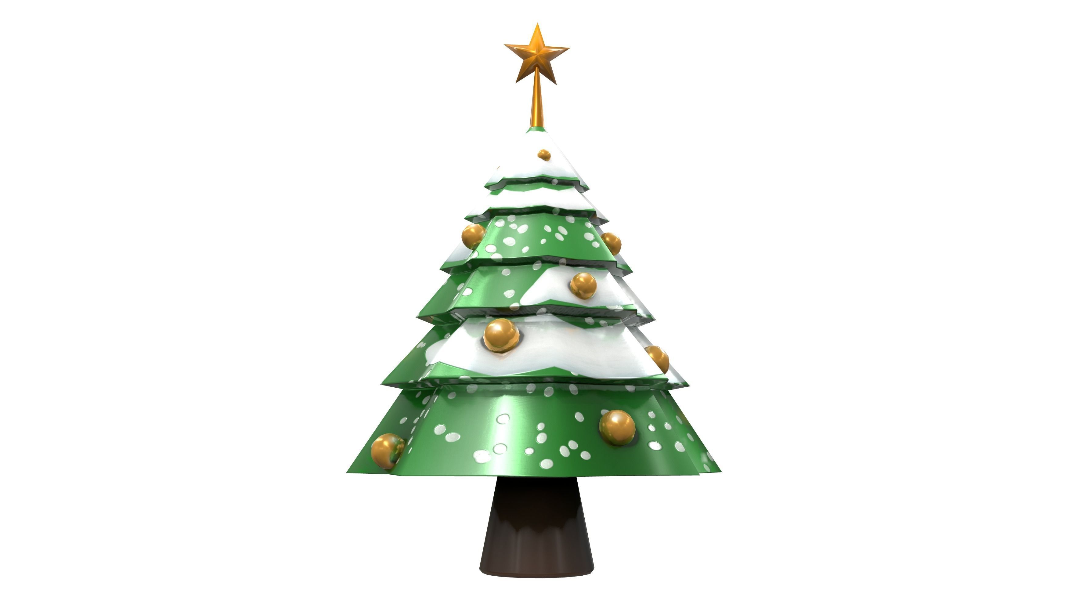 Stylized Xmas Tree V1 Low-poly 3D model_2