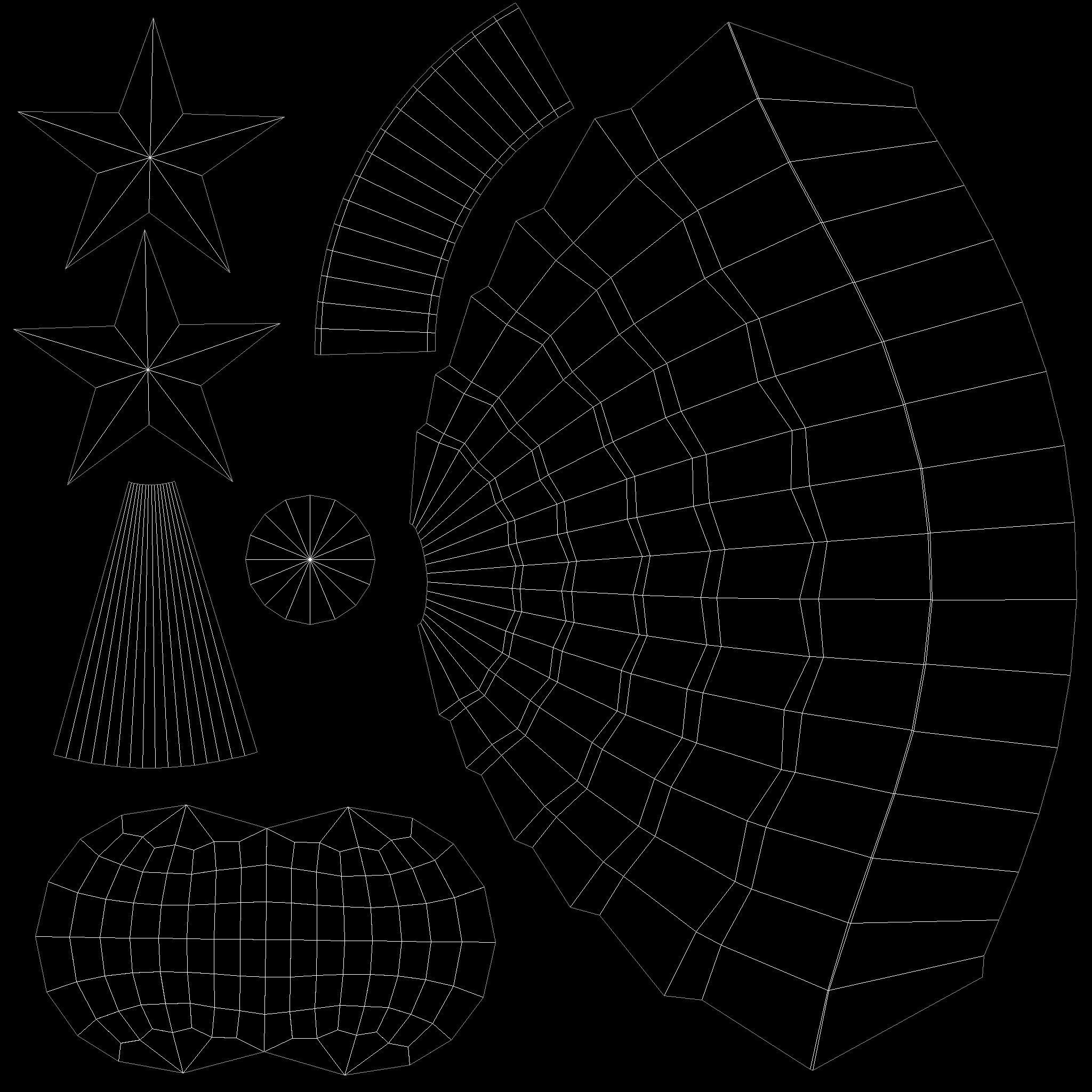 Stylized Xmas Tree V1 Low-poly 3D model_10