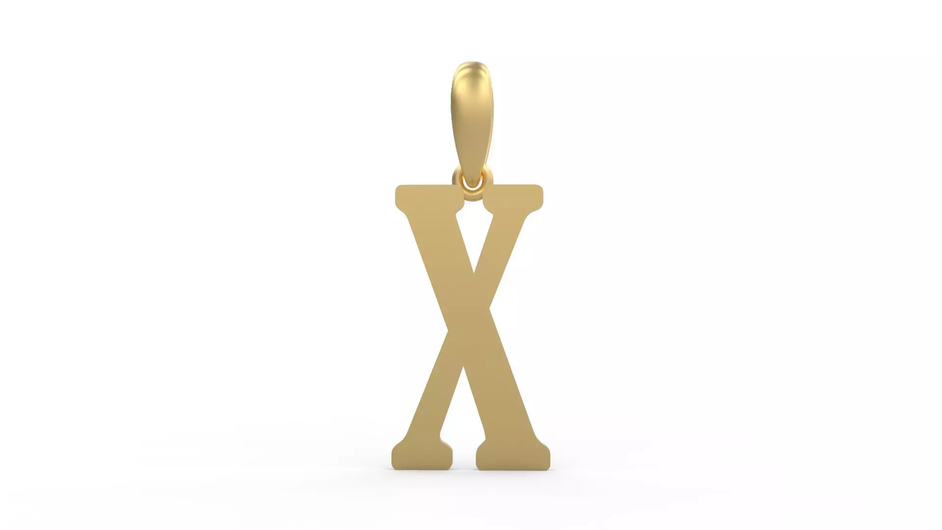 Initial Letters Pendant Gloucester X 3D print model_0