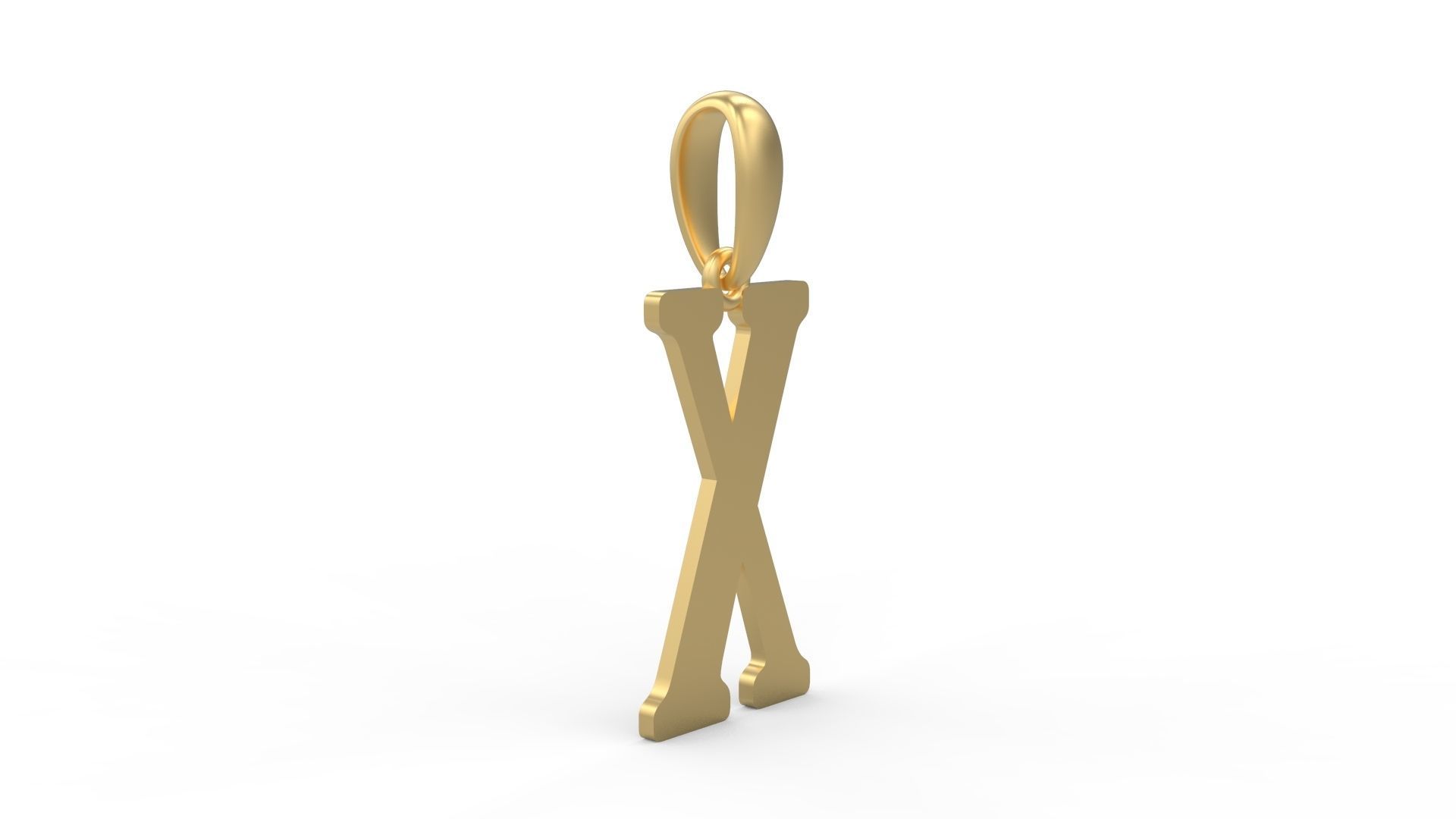 Initial Letters Pendant Gloucester X 3D print model_3