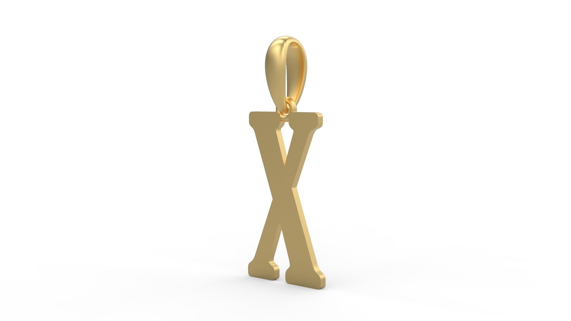 Initial Letters Pendant Gloucester X 3D print model_1