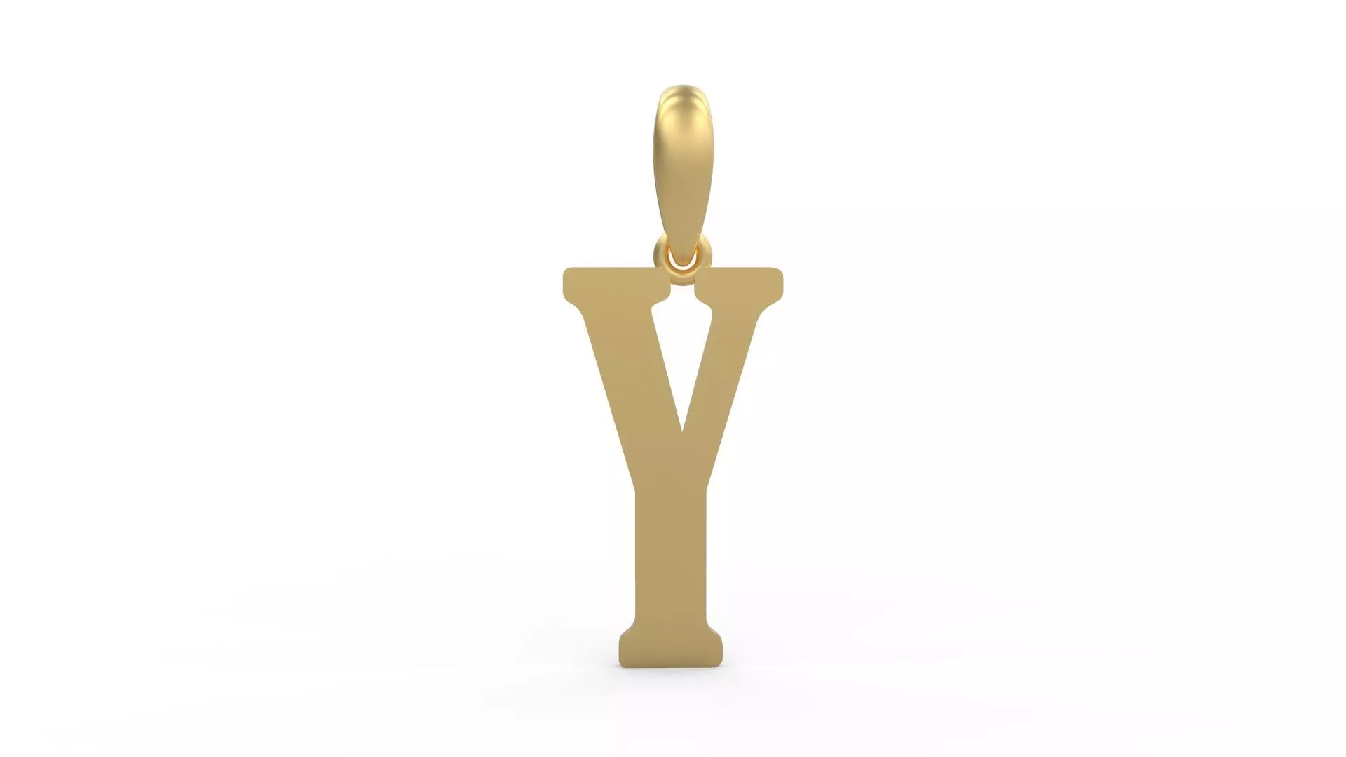 Initial Letters Pendant Gloucester Y 3D print model_0