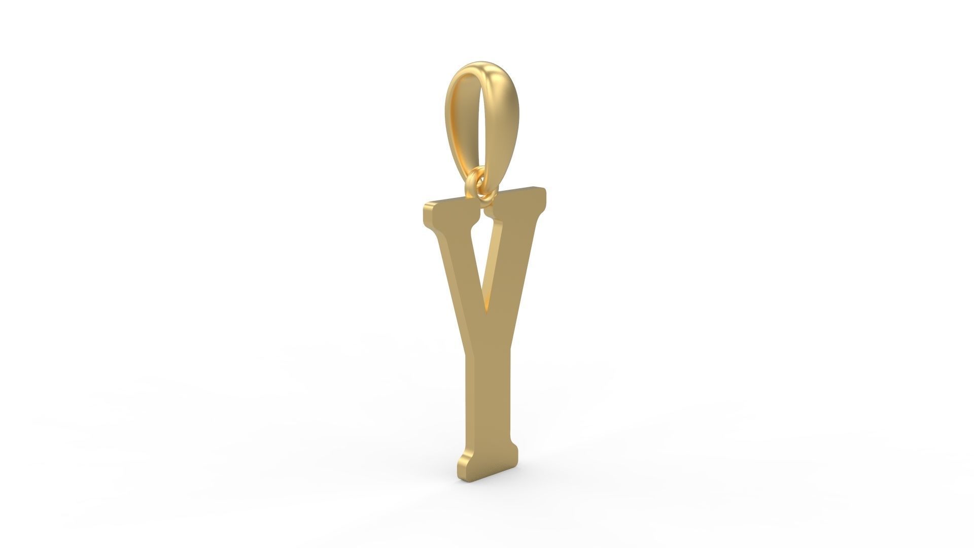Initial Letters Pendant Gloucester Y 3D print model_3