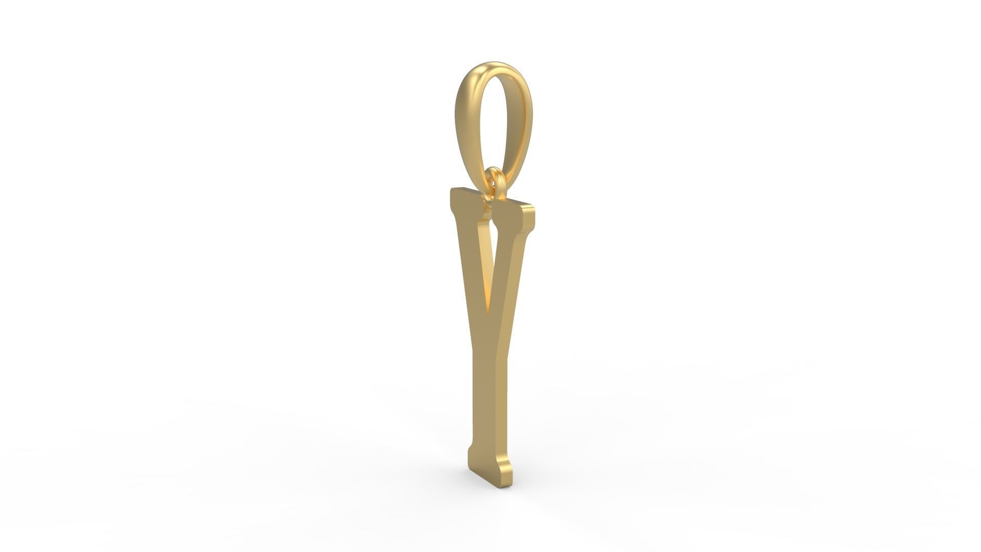 Initial Letters Pendant Gloucester Y 3D print model_1