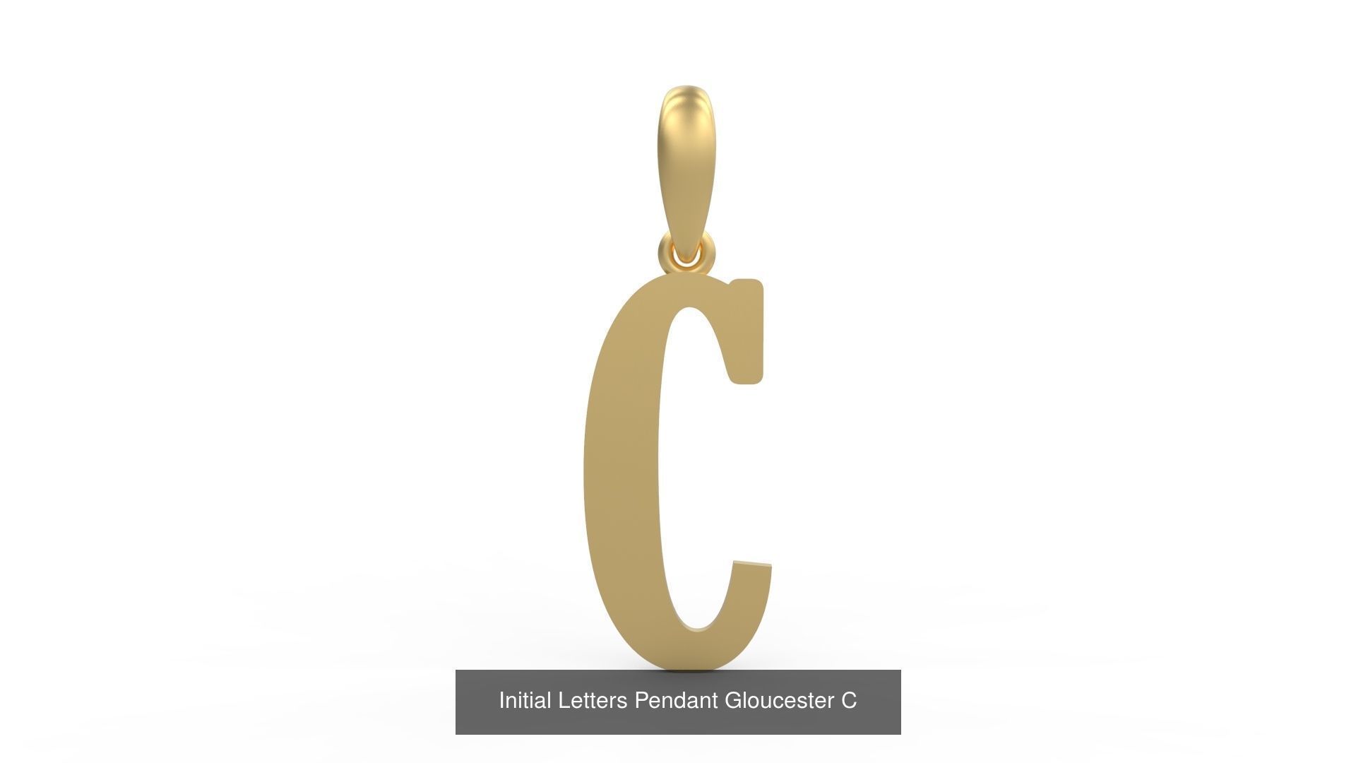 Initial Letters Pendant Alphabets Gloucester 3D Model Collection_5