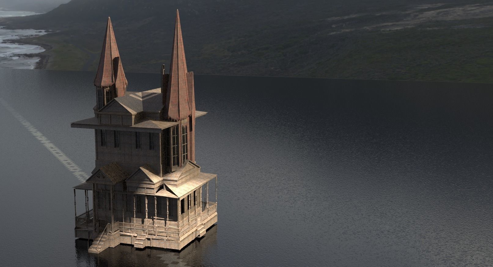 Cult Leader mansion and country home 3D model_3