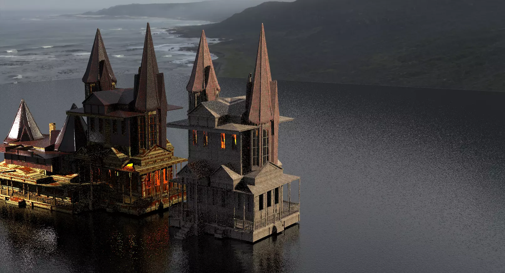 Cult Leader mansion and country home 3D model_0