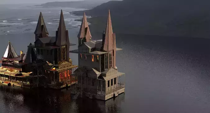 Cult Leader mansion and country home 3D model