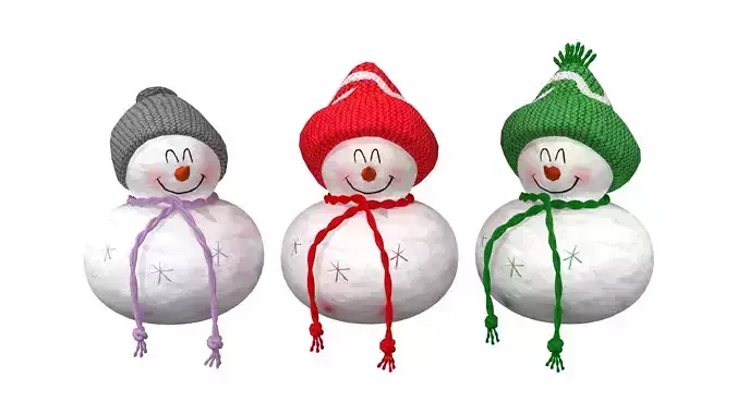 Closed Eyes Snow Man