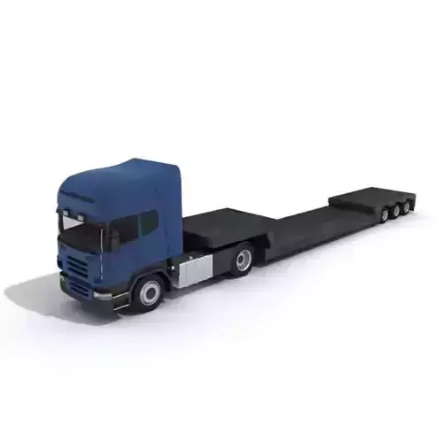 Blue Semi Truck Vehicle