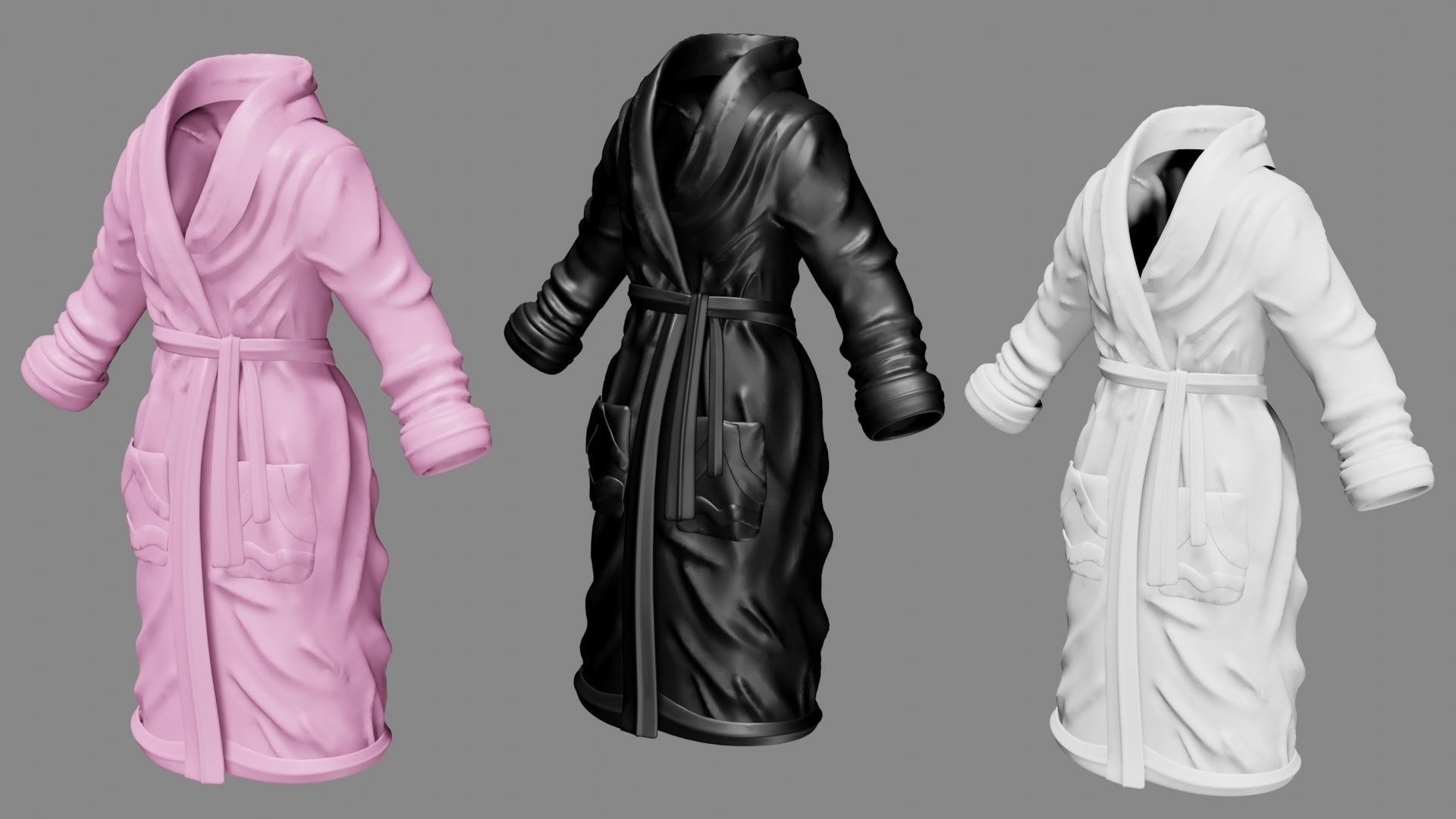 Robe cloth Low-poly 3D model_1