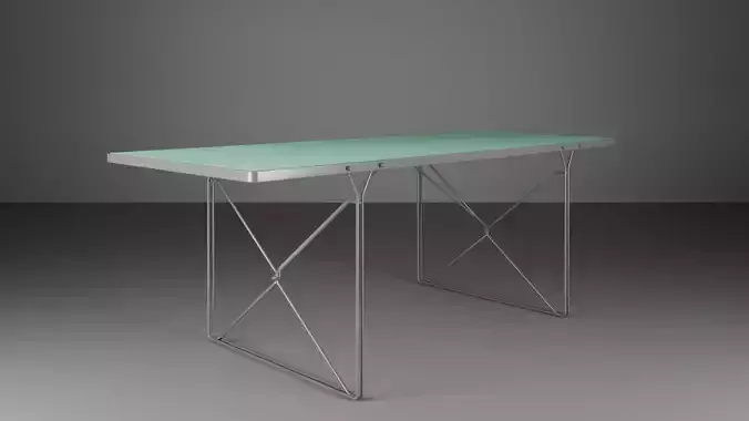 Niels Gammelgaard Glass Table 3D model